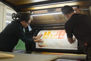 Vue de l'atelier de lithographie Wolfensberger à Zurich